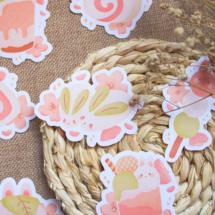 Sticker Set - Sakura Dessert for wholesale by BlossomBujo Store