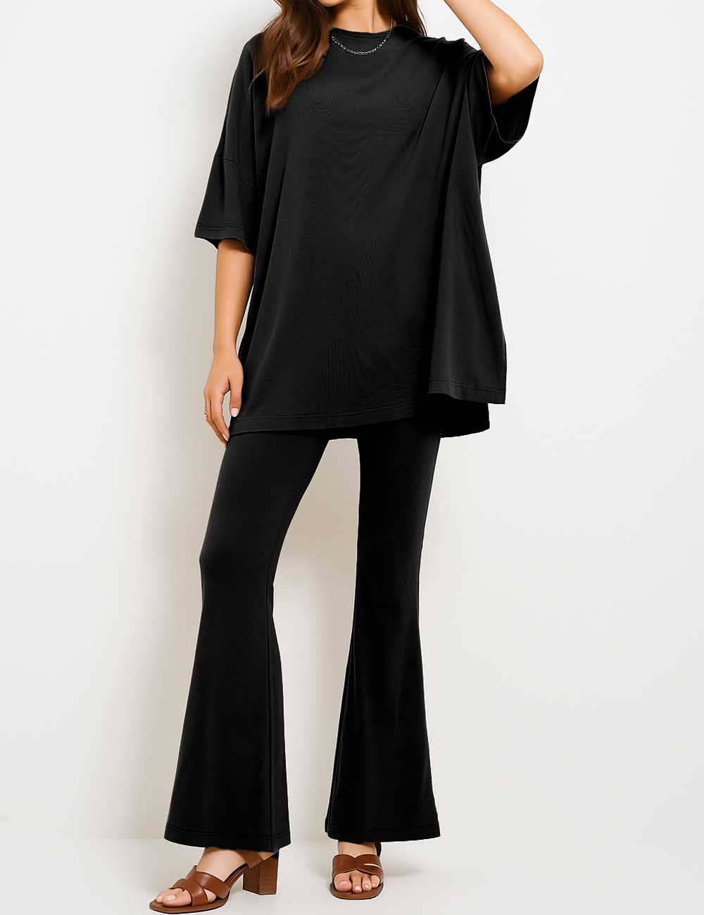 Sweetkama - Wholesale Top & Pant Set (NOT Loungewear) - Women's - Ladie Long Sleeves Bell Leg Top & Pants 2PCS Set2