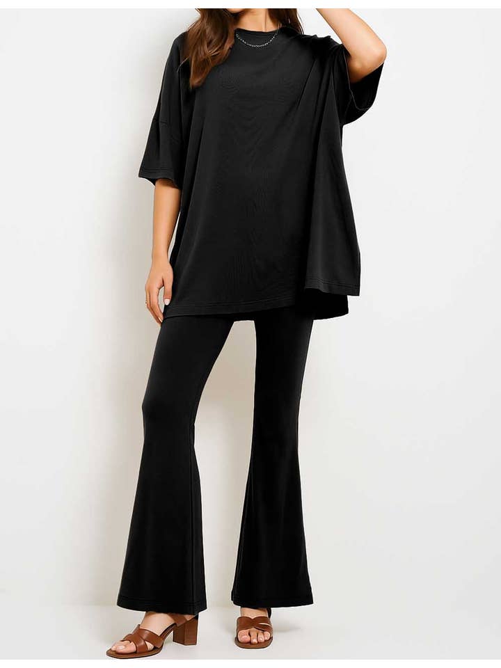 Sweetkama - Wholesale Top & Pant Set (NOT Loungewear) - Women's - Ladie Long Sleeves Bell Leg Top & Pants 2PCS Set2