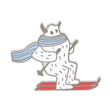 Écharpe de ski abominable bonhomme de neige Yeti Épinglette en émail pour la vente par WizardPins