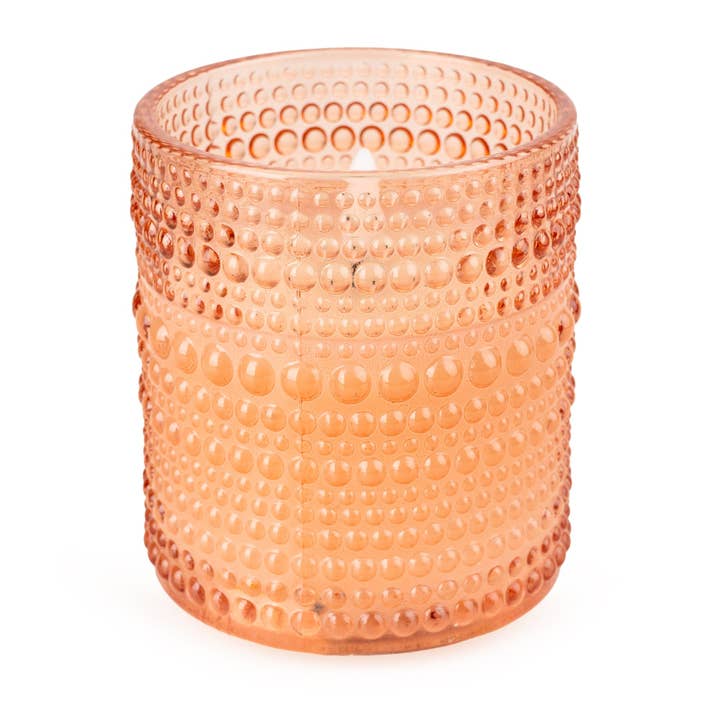 Candlelight Products Ltd – wholesale Flameless candle – LED Candle Embossed Glass - Terracotta 6PK