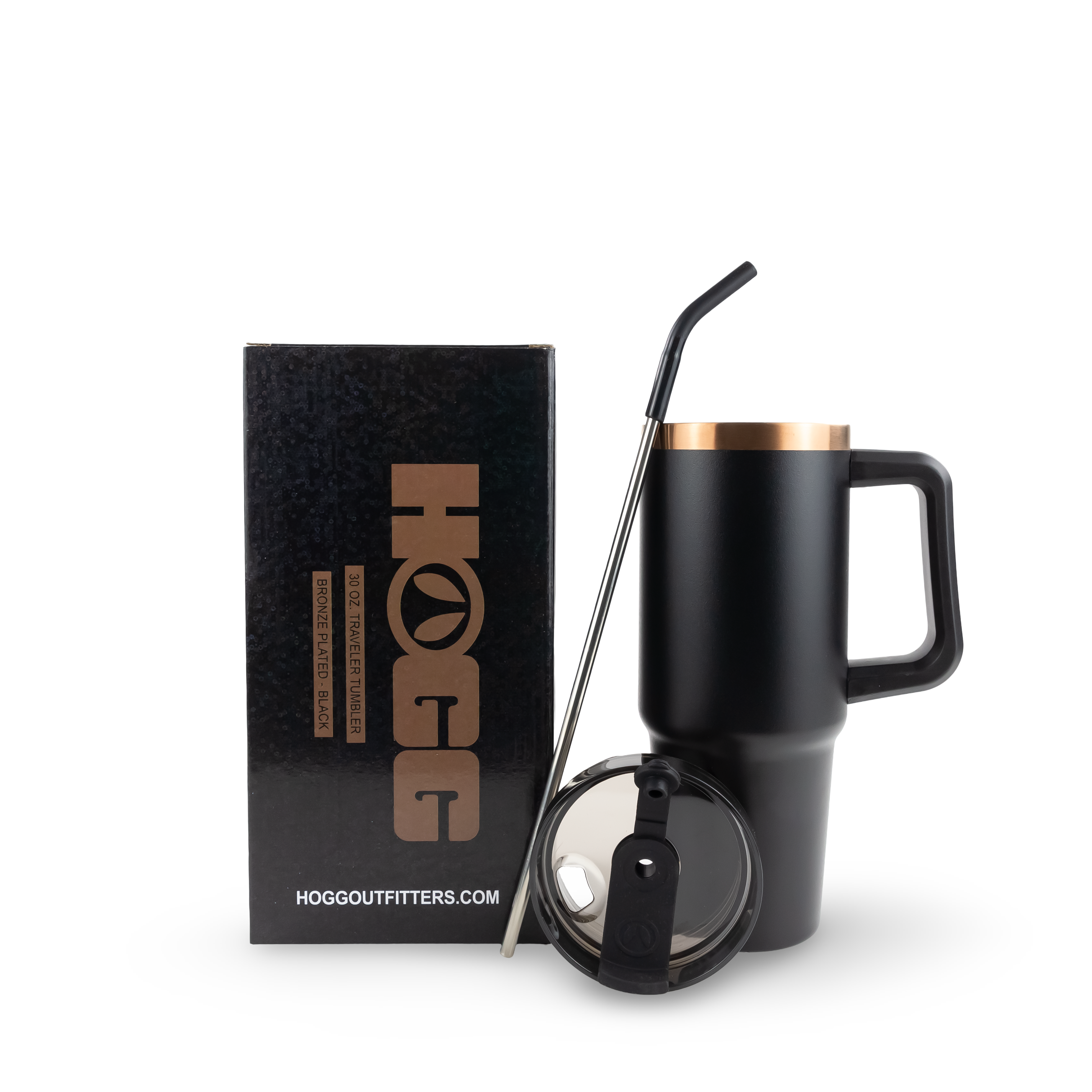 Hogg Outfitters - Wholesale Insulated Mug/Tumbler - 30oz POWDER COATED TRAVELER TUMBLER - Plated for Engraving3