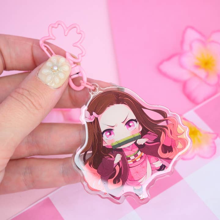 Kawineko - Wholesale Keychain - Women's - Nezuko Demon slayer acrylic keychains anime manga