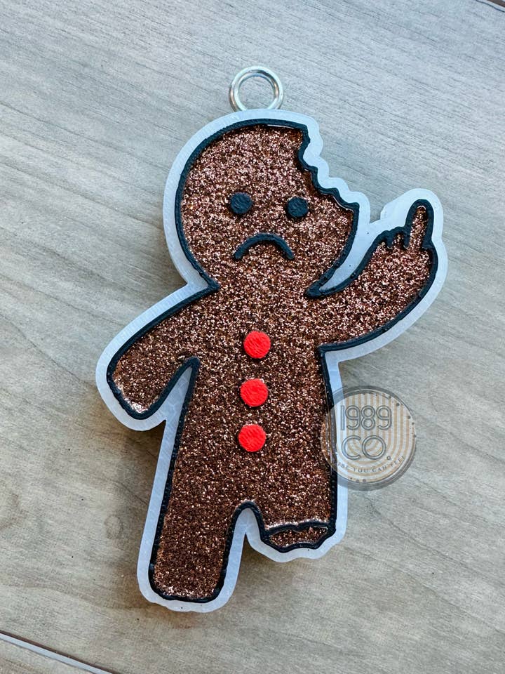 Unhinged Gingerbread man Car Freshie for wholesale by 1989 Co.