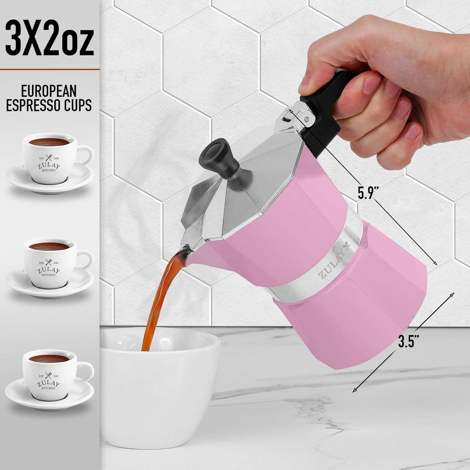 Zulay Kitchen – Großhandel Espressokocher – Moka Pot Espresso - Kubanische Kaffeemaschine12