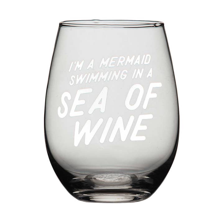 SALE Wine Glass, Mermaid for wholesale by Totalee Gift