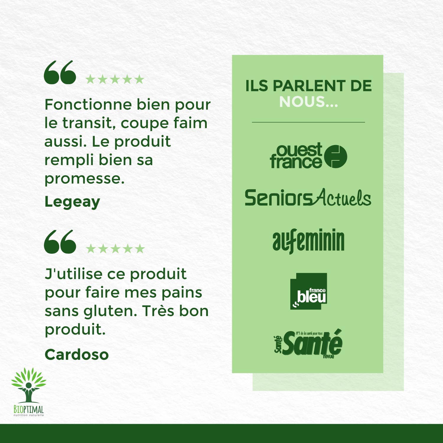 Bioptimal - Vente Poudres protéinées/superaliments - Psyllium blond bio en poudre -Conditionné en France10