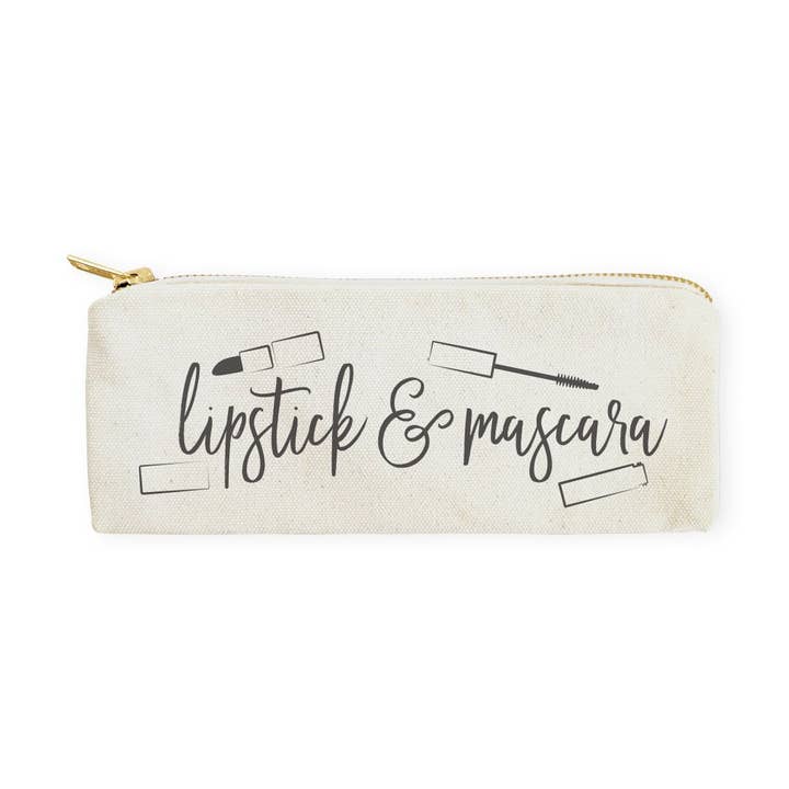 Lipstick & Mascara Pencil Case and Travel Pouch for wholesale by The Cotton & Canvas Co.