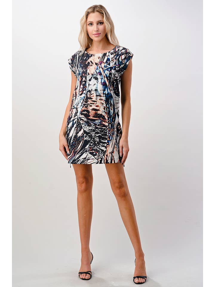 MULTI Robe tunique à fermeture éclair sur le côté en vente sur Faire7