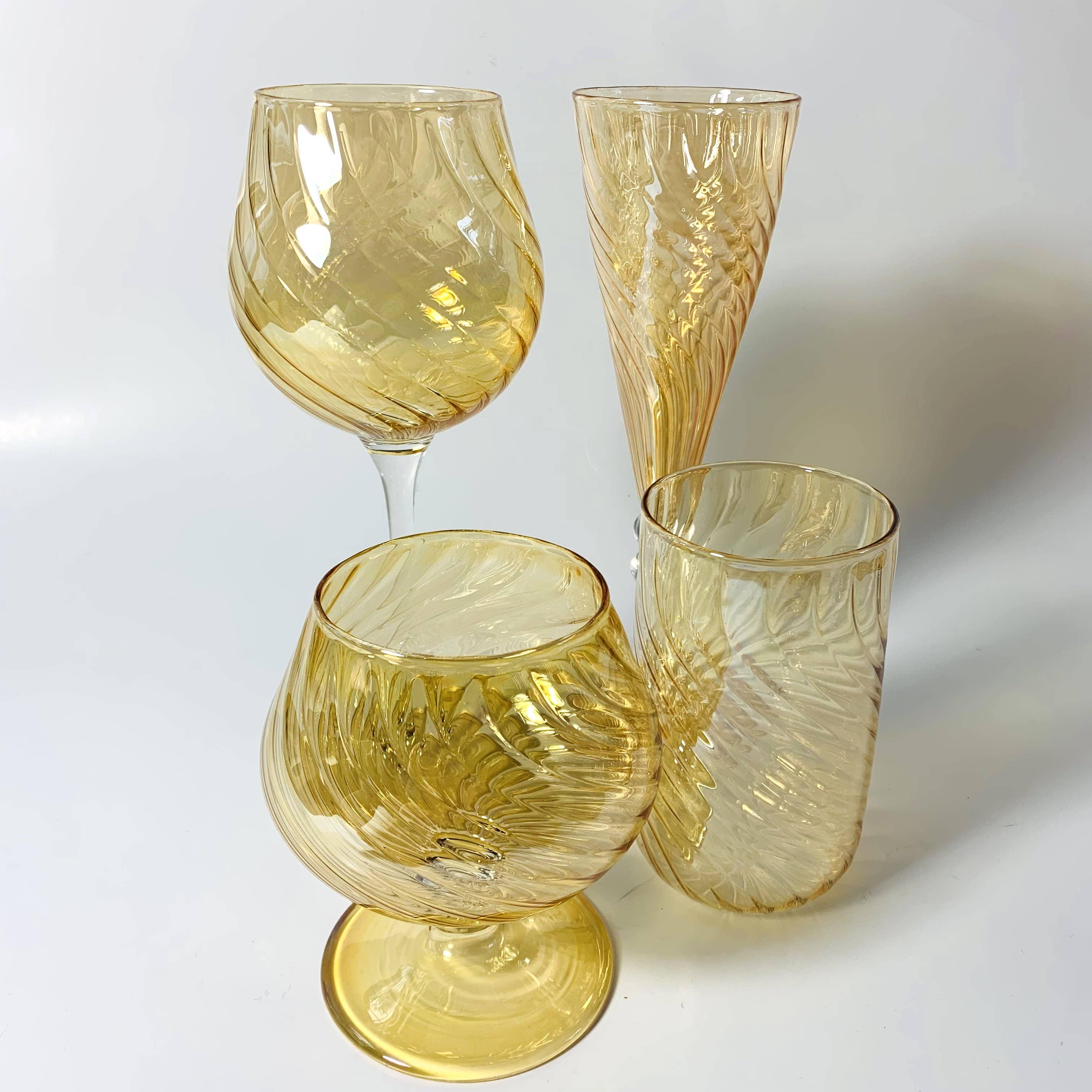 Dandarah (Ships from USA) - Wholesale Cocktail/Liquor Glass - Blown Glass Cognac Glass - Iridescent7
