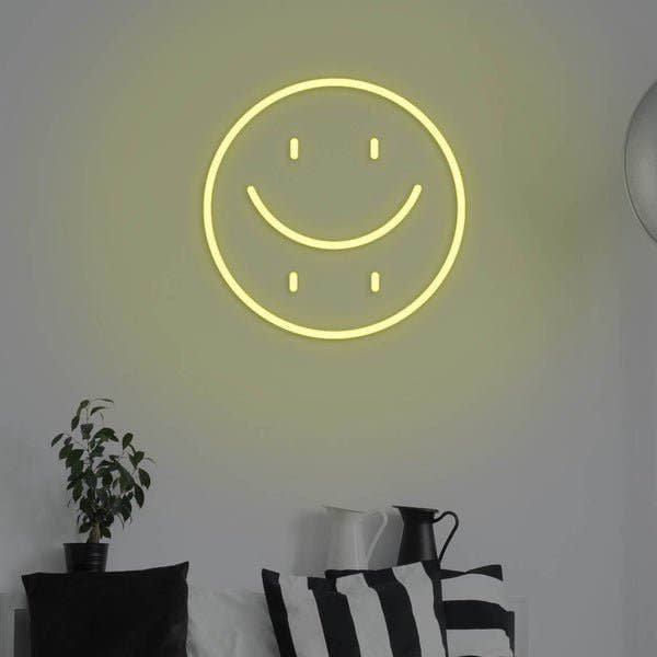 Panneau LED au néon Happy Sad Face pour la vente par BeNeonUnicorn