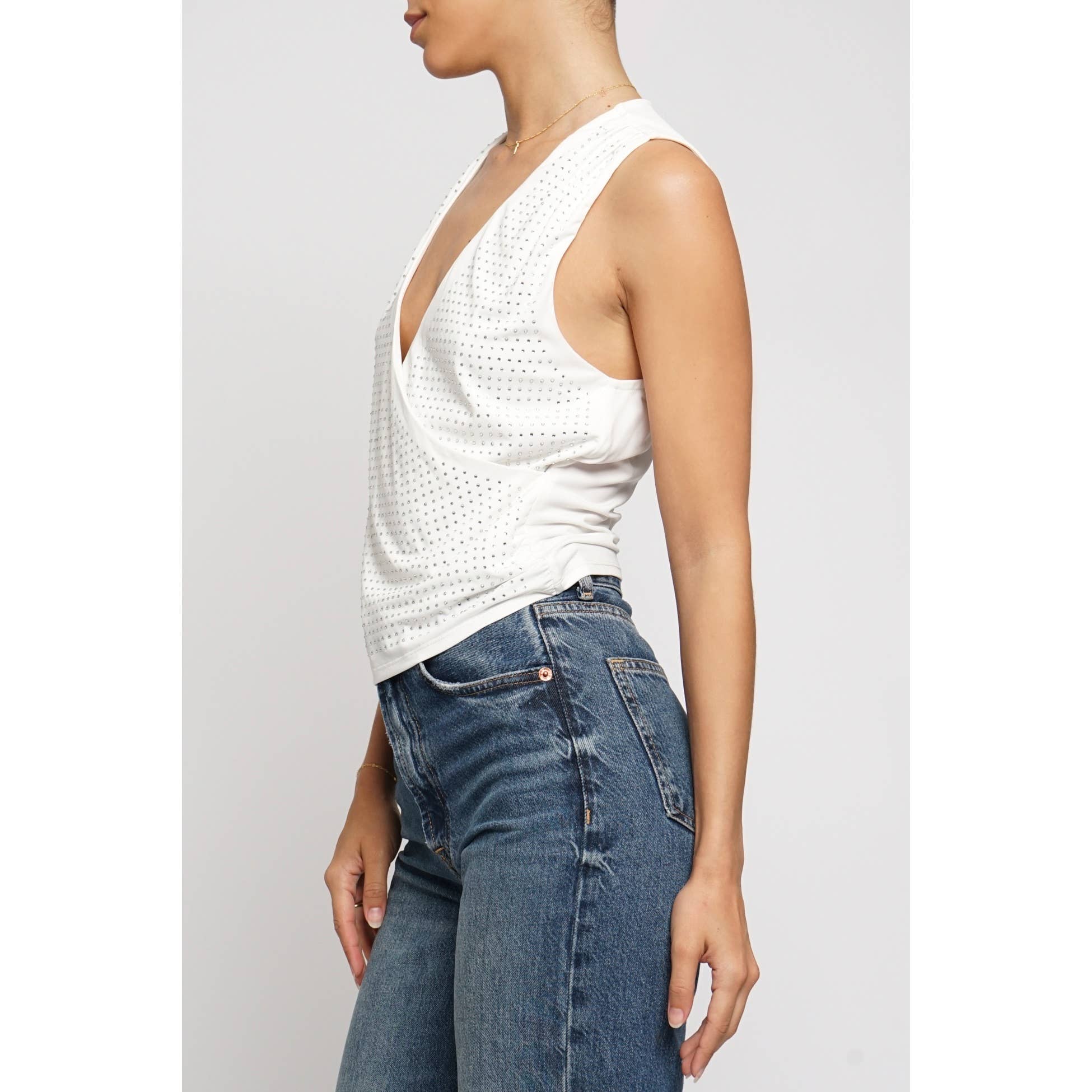 Sans Souci - Venta al por mayor Jersey corto de punto - Mujer - TOP DE PUNTO SIN MANGAS HOT FIX SURPLUS5