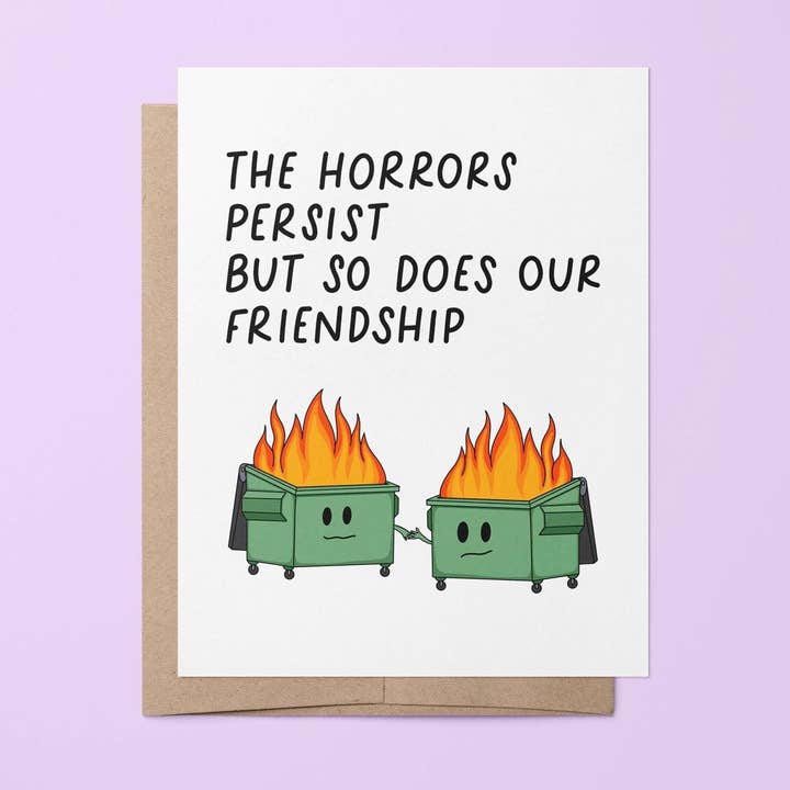 The horrors persist friendship card for wholesale by MangoIllustrated