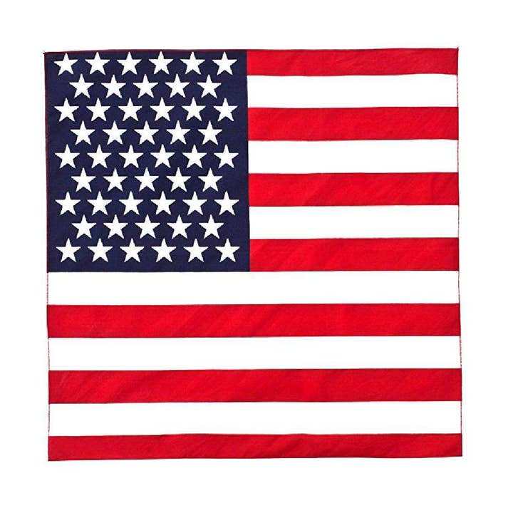 Daily Basic American Flag Bandana Cotton - 22 inches - Bulk Wholesale Packs for wholesale on Faire