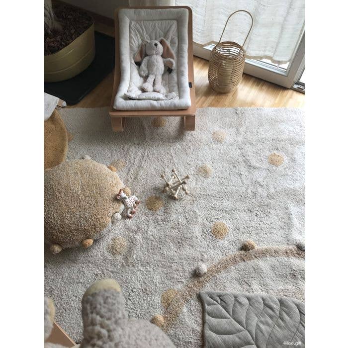 Lorena Canals - Wholesale Area Rug - Kids & Baby - Washable Rug Hippy Dots Natural - Honey