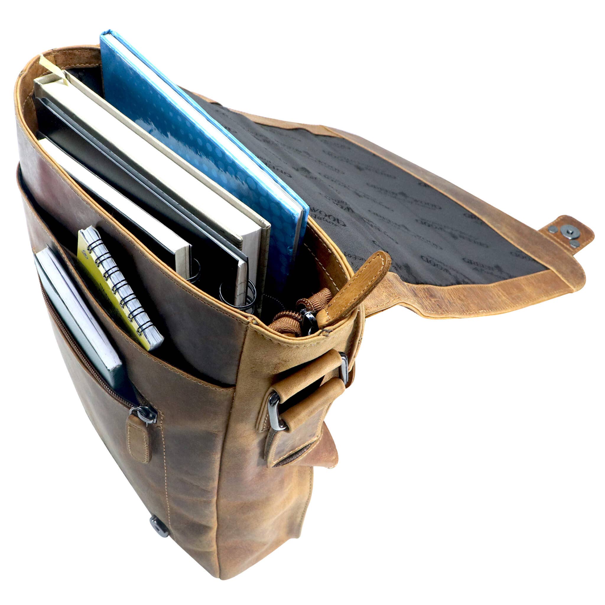 Greenwood - Wholesale Messenger Bag - Unisex - Hedwig A4 leather women's shoulder bag for men11