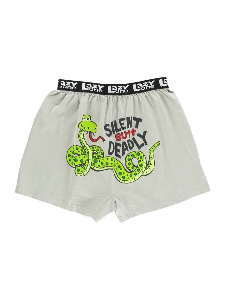 Silent But Deadly Snake Grey Kids Boxer for wholesale by Lazy One