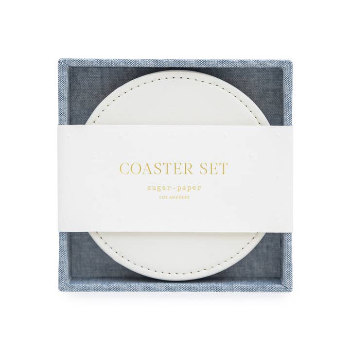 Coaster Set, Chambray for wholesale by Sugar Paper