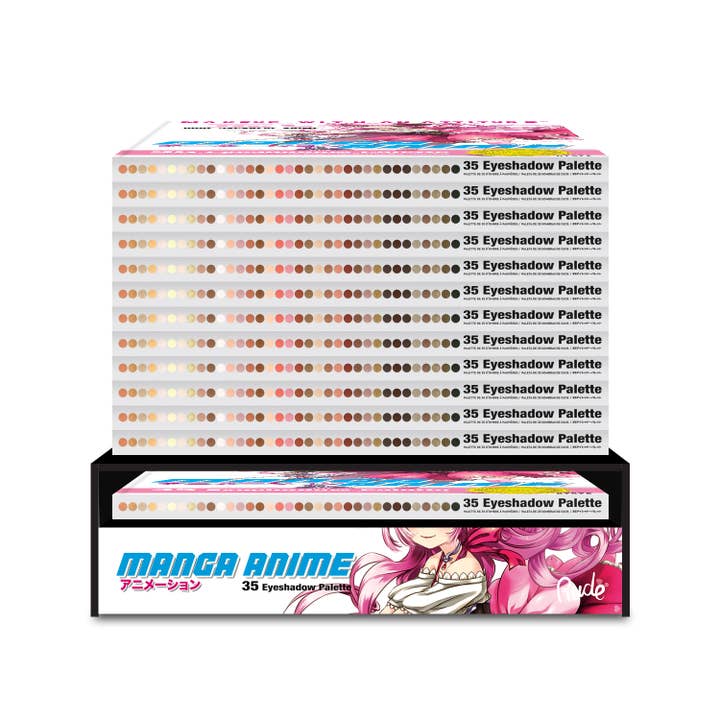 Rude Cosmetics - Wholesale Eyeshadow Palette - BOOK 2 (Manga Anime)35 Eyeshadow Palette Display Set, 12 pcs