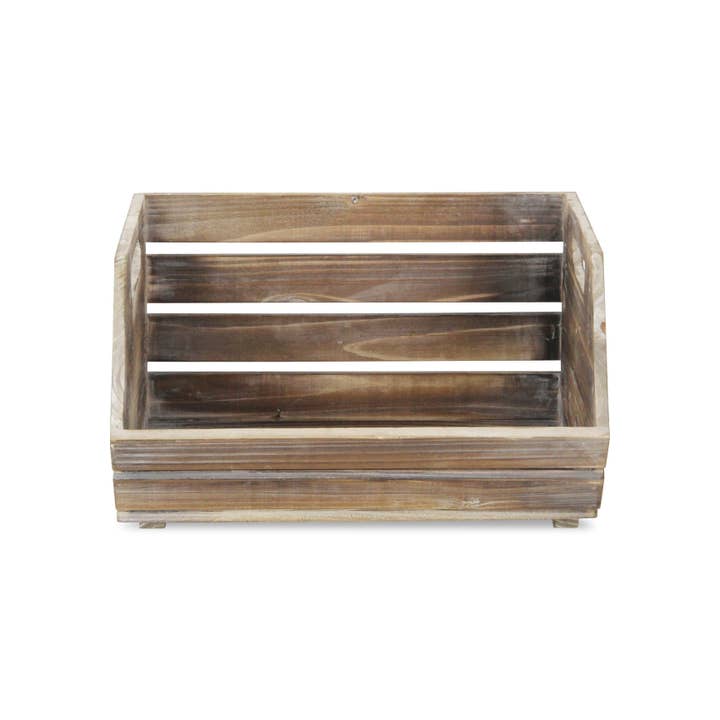 Cheungs Home Decor - Wholesale Storage Bin - Thero Slatted Wooden Stackable Storage Crate10