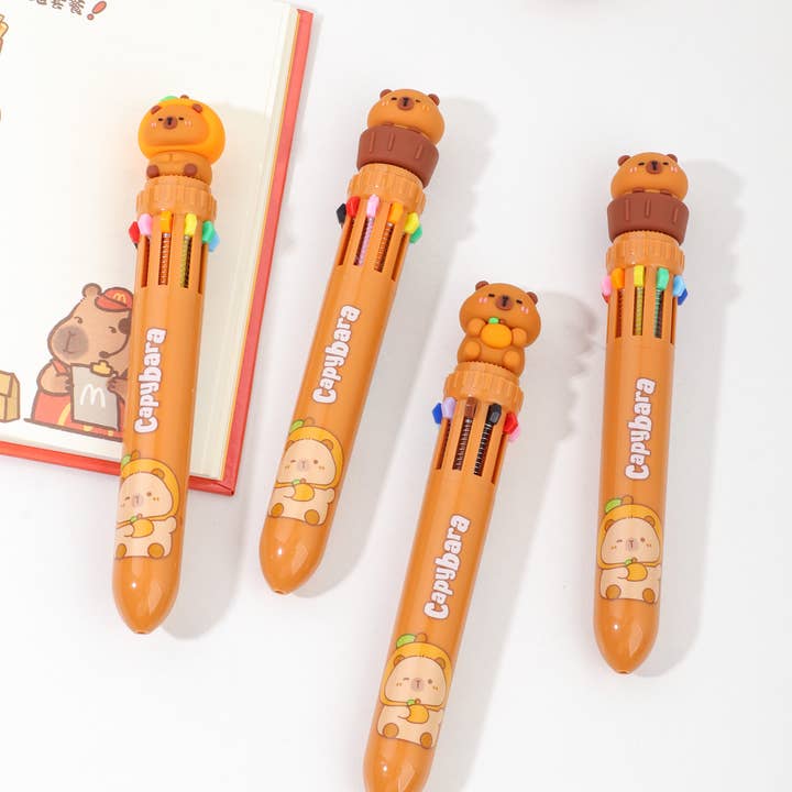 BCmini - Wholesale Pen - CAPYBARA Vol.2 10-COLOR RETRACTABLE BALL PEN-36