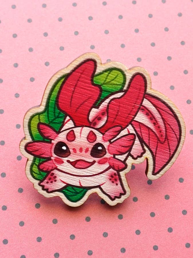 Drago Axolotl • Spille/magneti a forma di drago per la vendita all'ingrosso da parte di Mollsie Wallsie