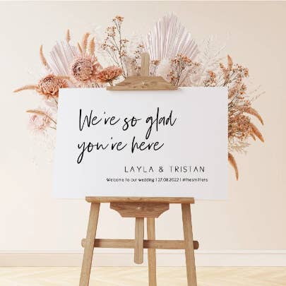 Personalised Wedding Sign | Modern Acrylic Sign | Wedding Signage for wholesale by Lavender Co Creative