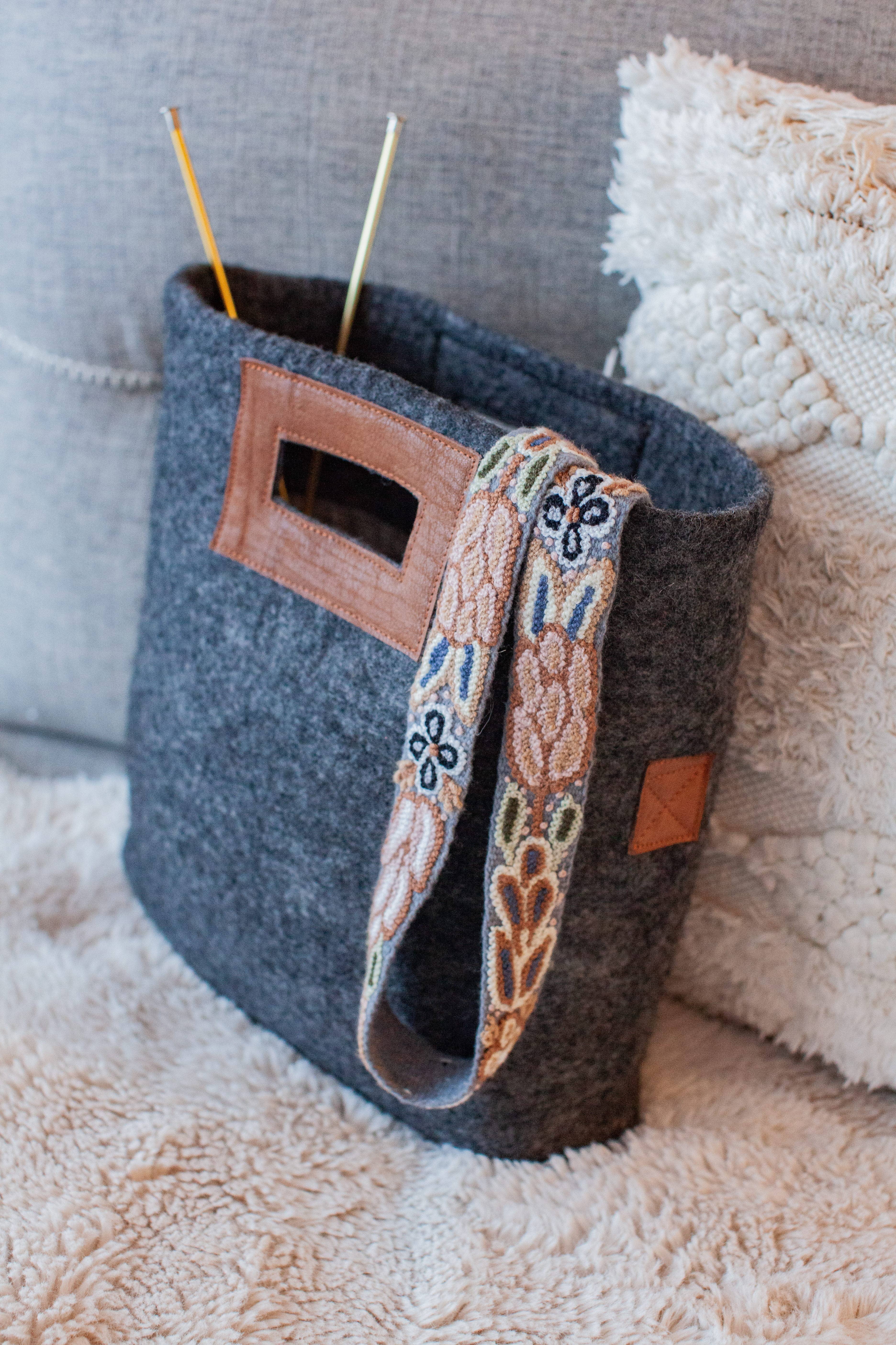 Fibres of Life - Wool & Felt - Wholesale Tote Bag - Women's - Felt & Leather Tote w/ Strap | Crossbody Bag | Wool Tote Bag17