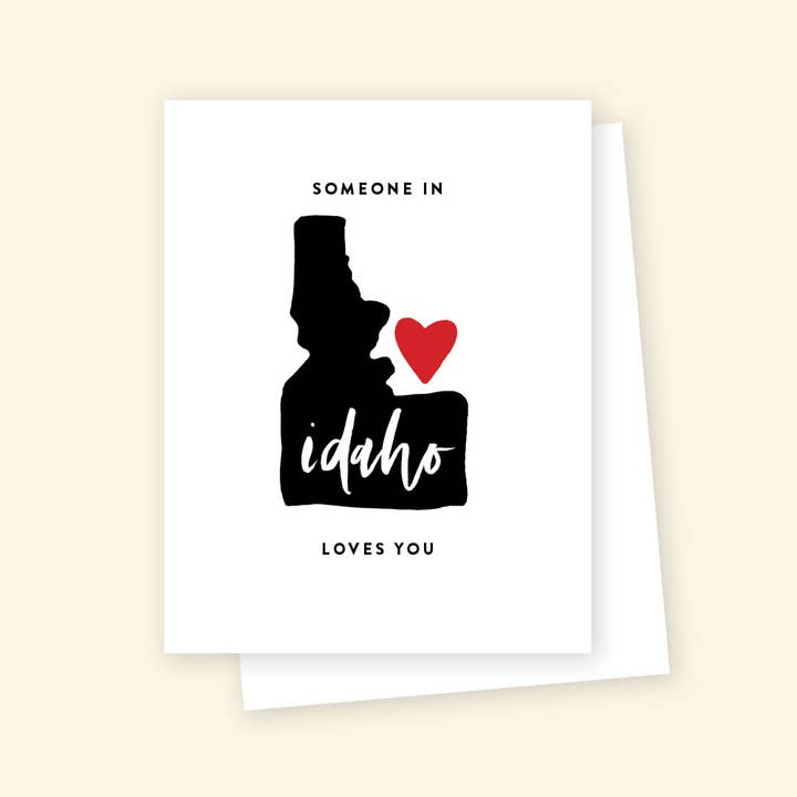 Studio G - Vente Cartes de déclaration d'amour - Carte de vœux « Someone in Idaho Loves You »1