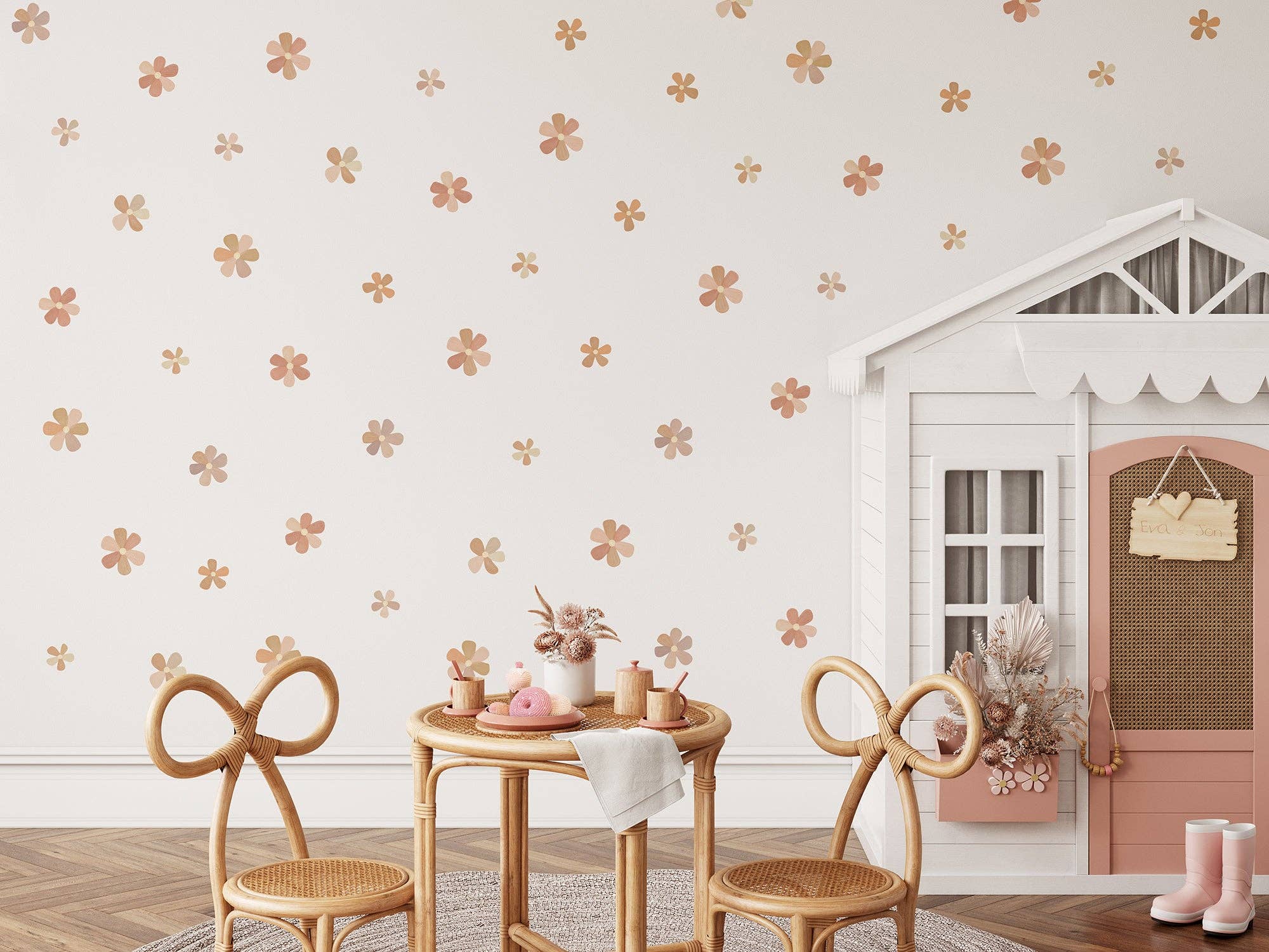 Cherrypick - Wholesale Wall Decal/Stickers - Peel & Stick Fabric Wall Stickers - Flowers1