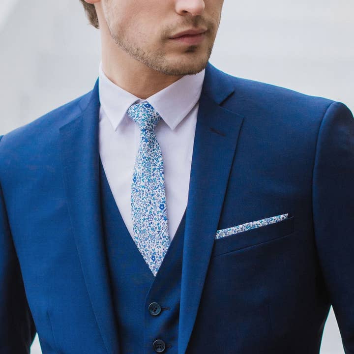 Le Colonel - Wholesale Necktie - Men's - Liberty Katie & Millie dark blue tie1