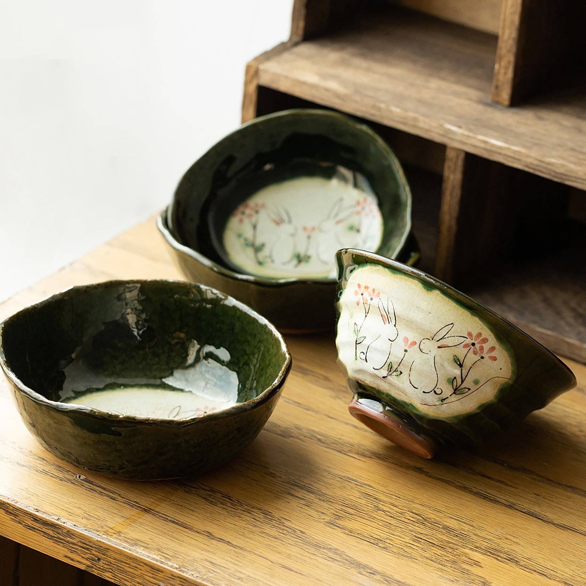 MinoCraft - Vente Bol - Bol Seto-yaki avec motif de lapin Oribe8