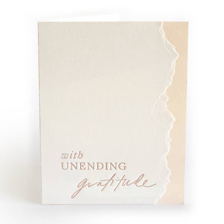 With Unending Gratitude Thank You Greeting Card for wholesale by Belle & Union