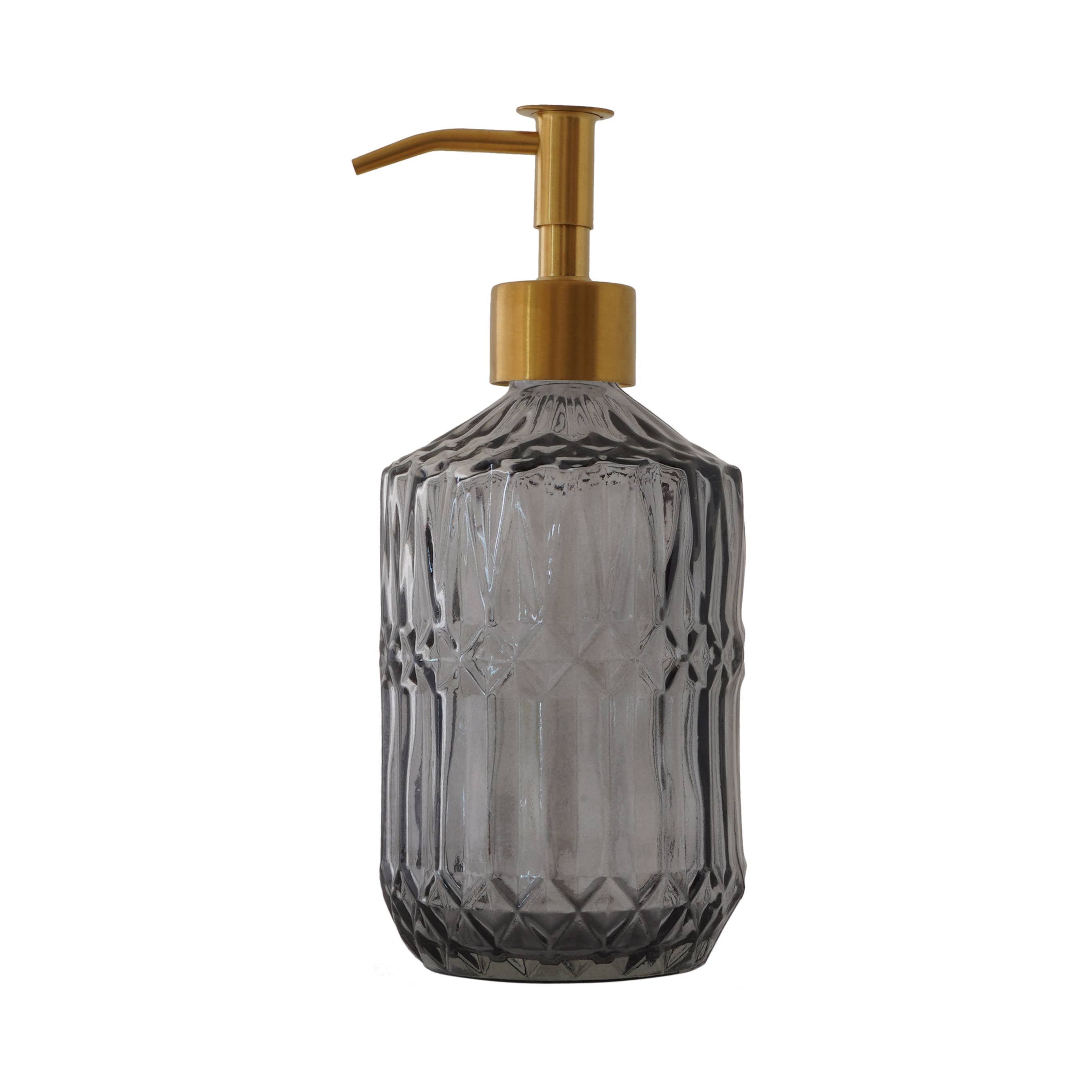 Sanwacraft – Dispensador de sabonete por atacado – Dosador de Sabonete Líquido de Vidro com Padrão Cristalino e Bomba Slim6