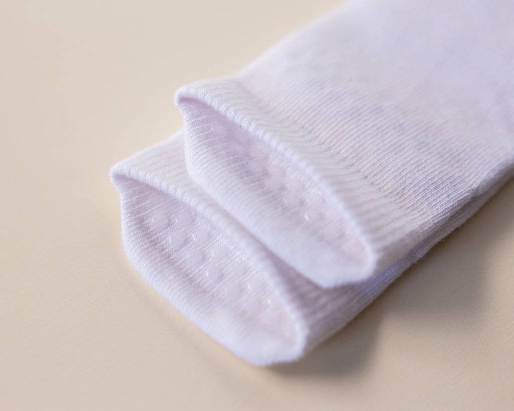 squid socks – Engroshandel Strømper - Børn og baby – Cleary - Hvid skridsikker silikonegreb til baby, børns ankelstrømper7