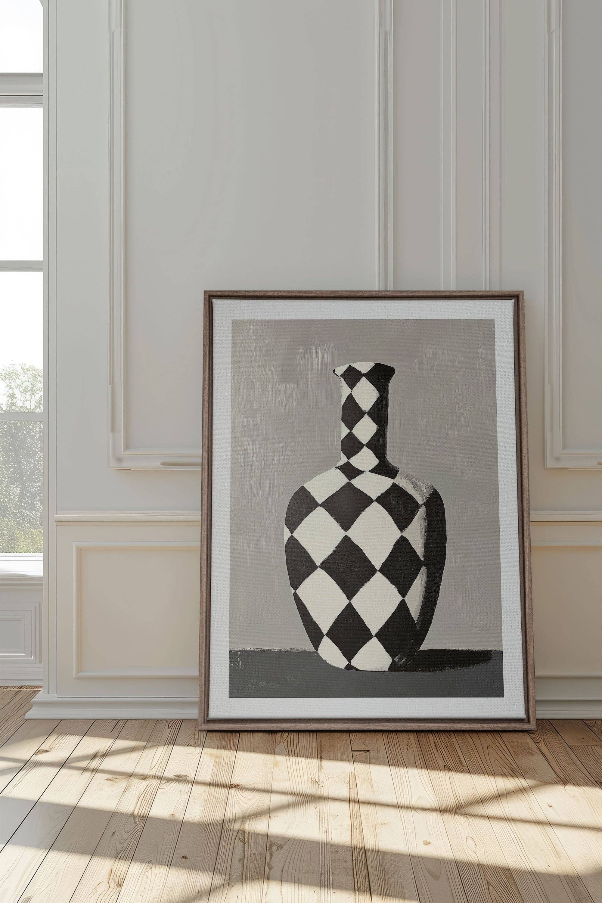 Oleka Canvas - Wholesale Art Print - VASE EN DAMIER, canvas wall art print2