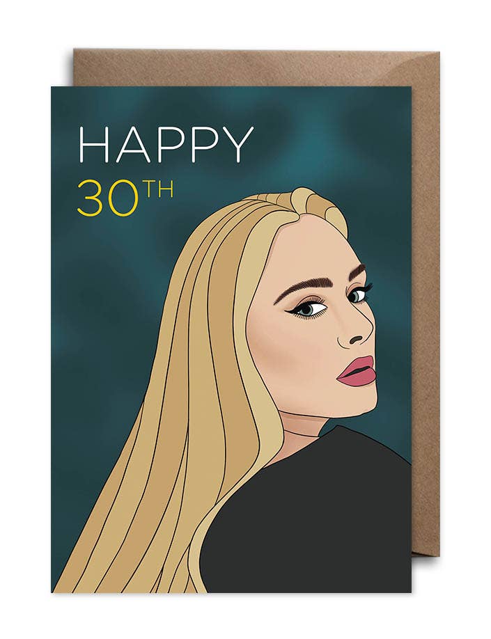 Bonne Nouvelle – wholesale Birthday card – Adele 30th Birthday Card1