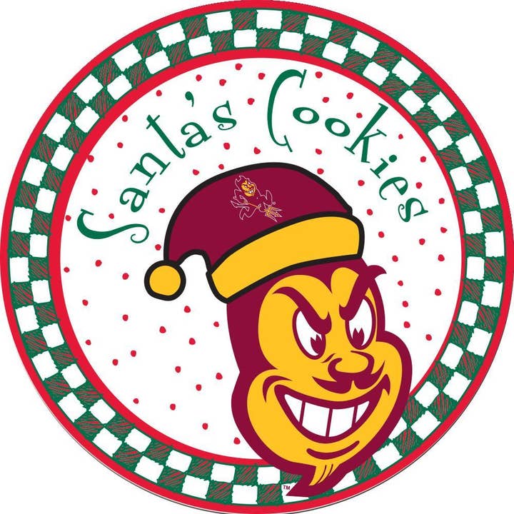 Santa Cookie Plate, Arizona State Sun Devils for wholesale by The Memory Company