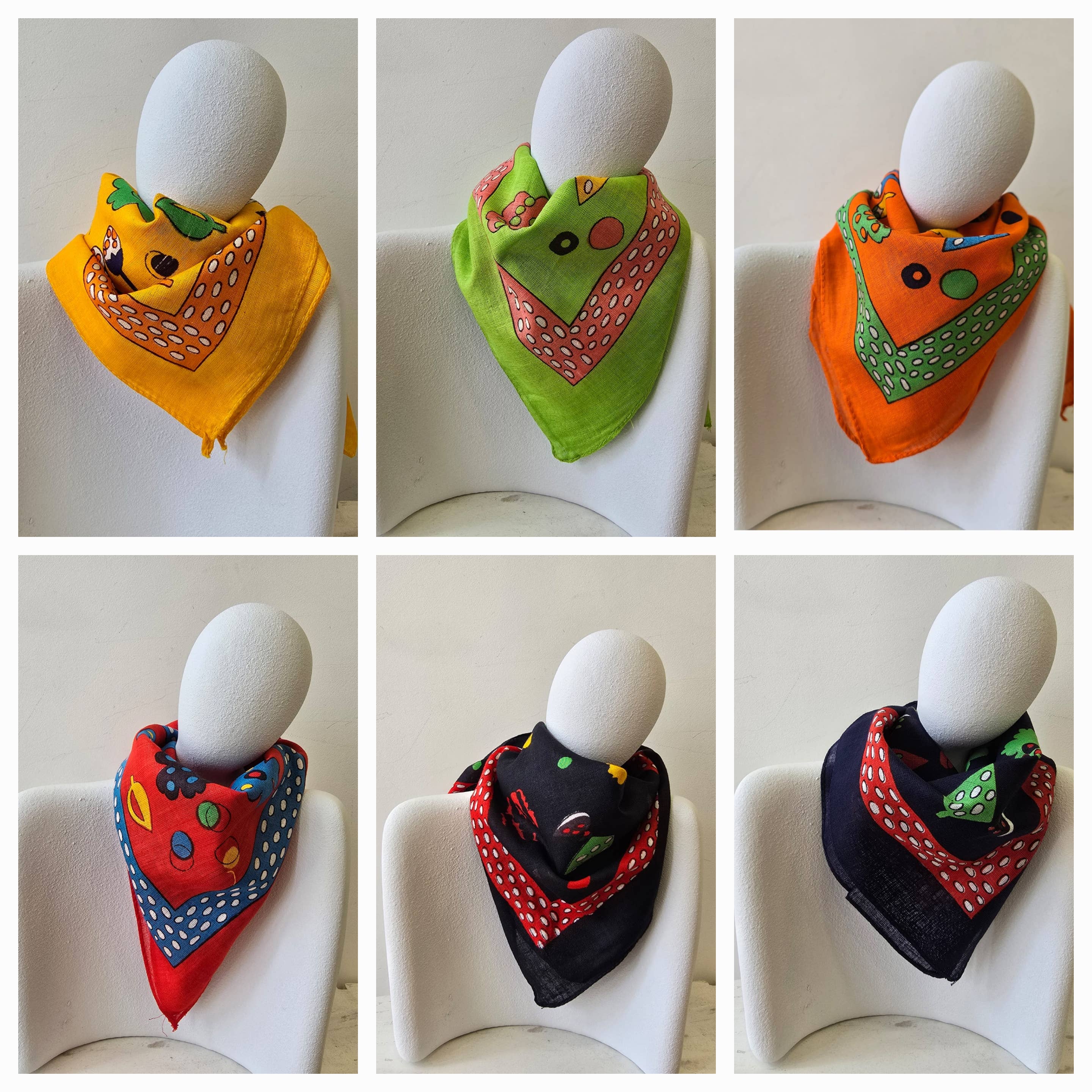 Nola by bijusol - Wholesale Scarf - Women's - 55 cm x 55 Square Scarves/Bandana Cotton 0