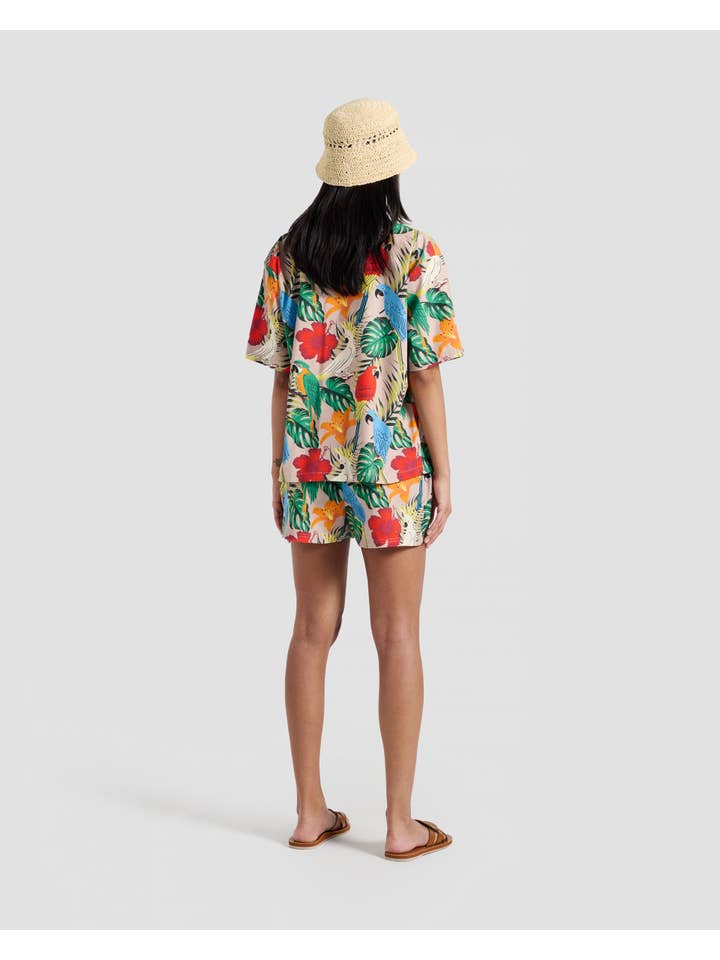 Poplin and Co. - Wholesale Shorts - Women's - Women's Exotic Birds Print Shorts