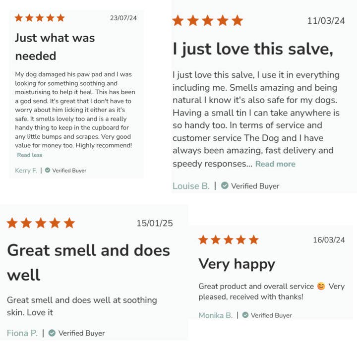 The Dog and I – wholesale Pet balm – Dog – Nose & Paw Balm For Dogs. Natural. UK Made. Low MOQ1