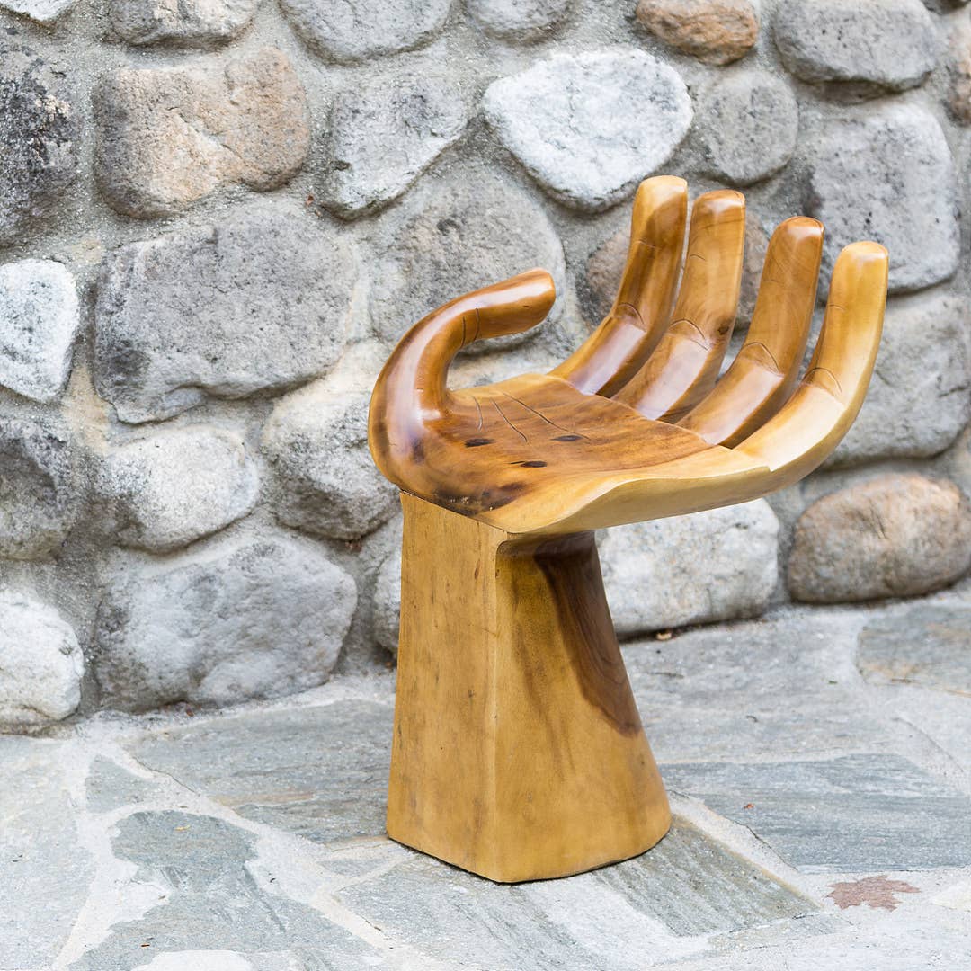 Garden Age Supply - Wholesale Decorative Tabletop Object - Suarwood Hand Shaped Decorative Chair1