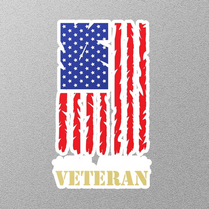 American Army Veteran Sticker for wholesale by GraffMerch.com