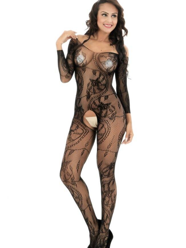 Kinky Pleasure - Wholesale Lingerie Set - Women's - Body Pleasure - White Lingerie Set - Stockings - No Colourbox - In Plastic Bag - Tl606