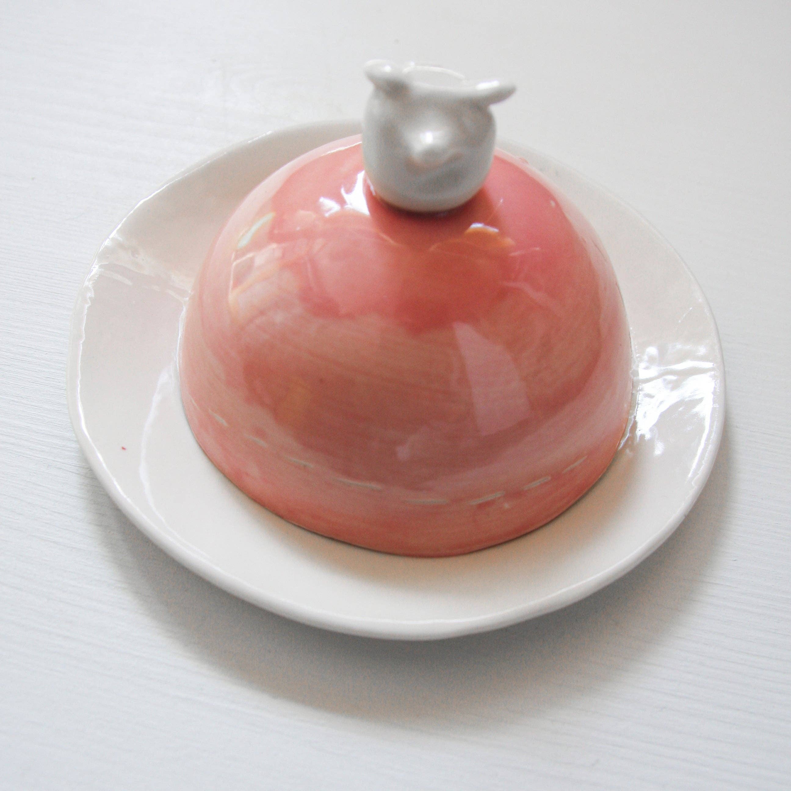 karoArt - Wholesale Decorative Plate/Dish/Bowl - Piglet Butter Dish3