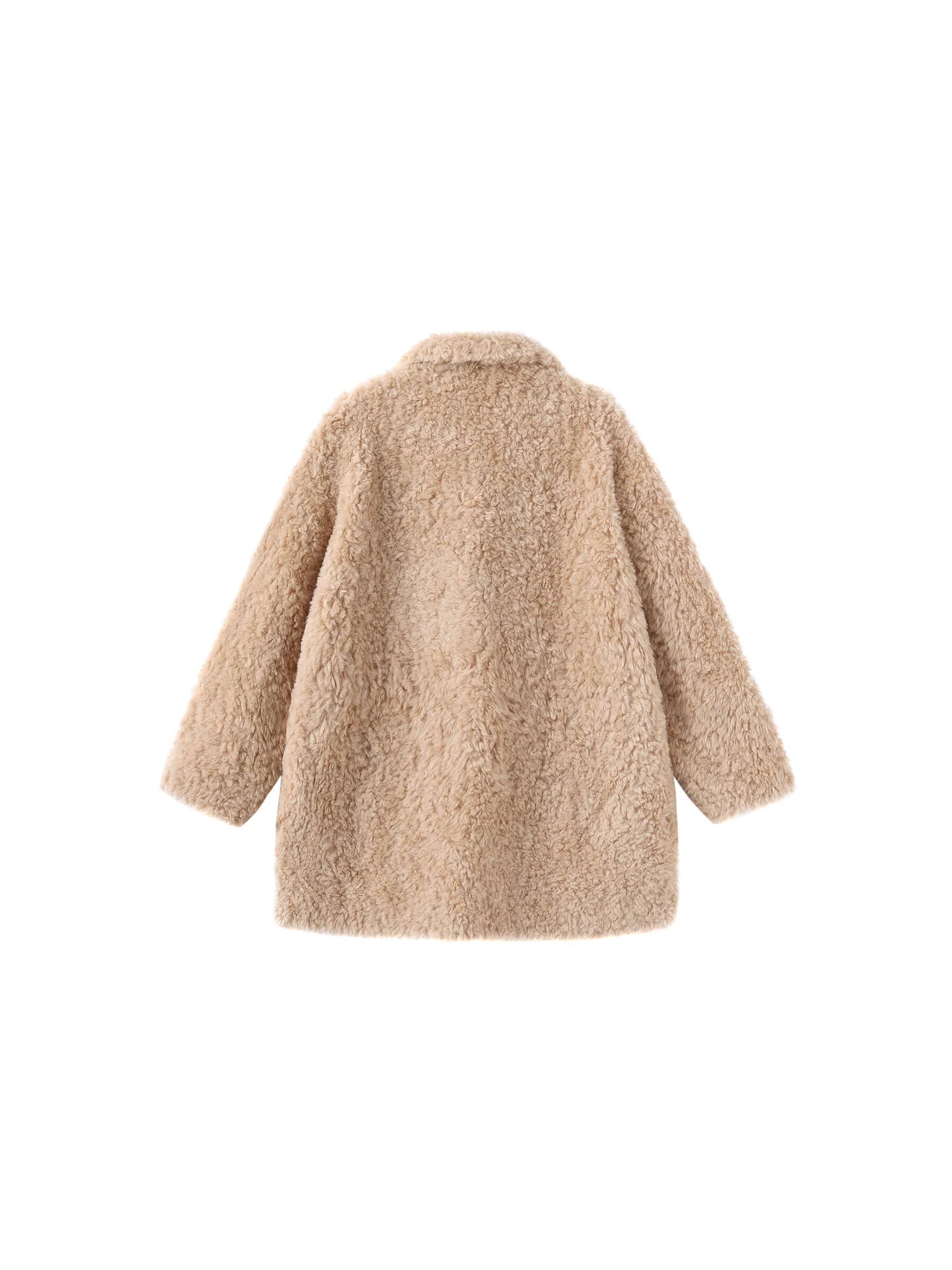 CUBIC - Wholesale Coat - Women's - ONE BY CUBIC Hign Collar Furry 100% Wool Coat1