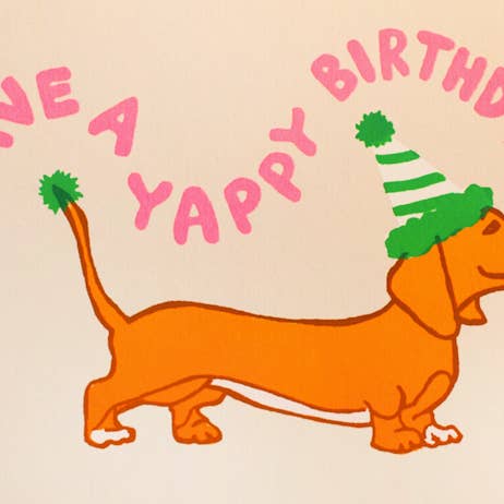 Alphabet Studios - Wholesale Birthday Card - HAVE A YAPPY BIRTHDAY GREETING CARD1