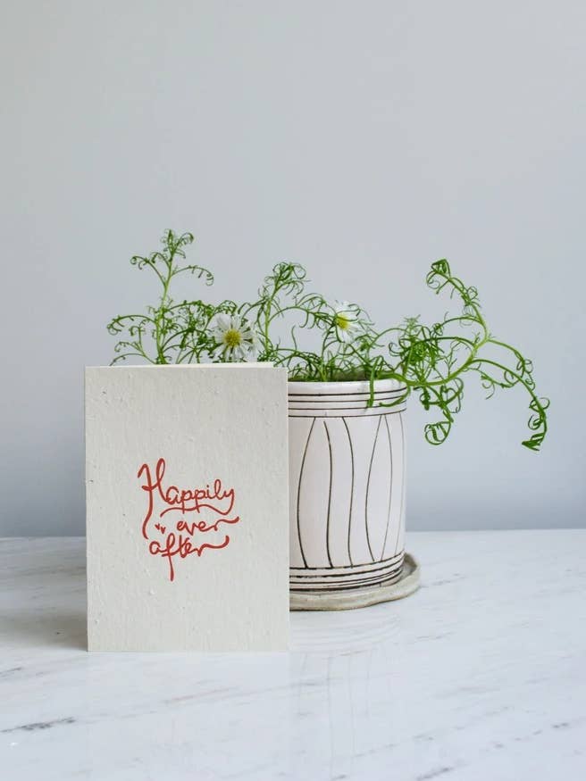 Tarjeta de felicitación Plantable Happily Ever After para venta al por mayor de Studio Y Creative