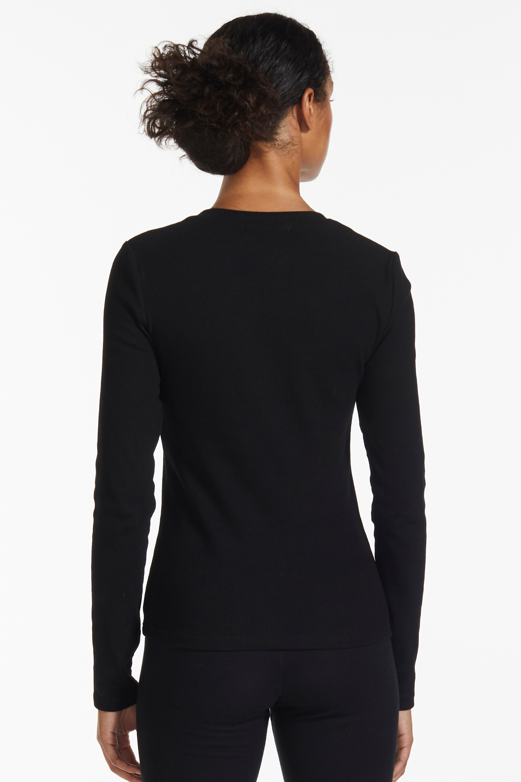 FANG - Wholesale Knit Top - Women's - Essential Square Neck Ribbed Long Sleeve2