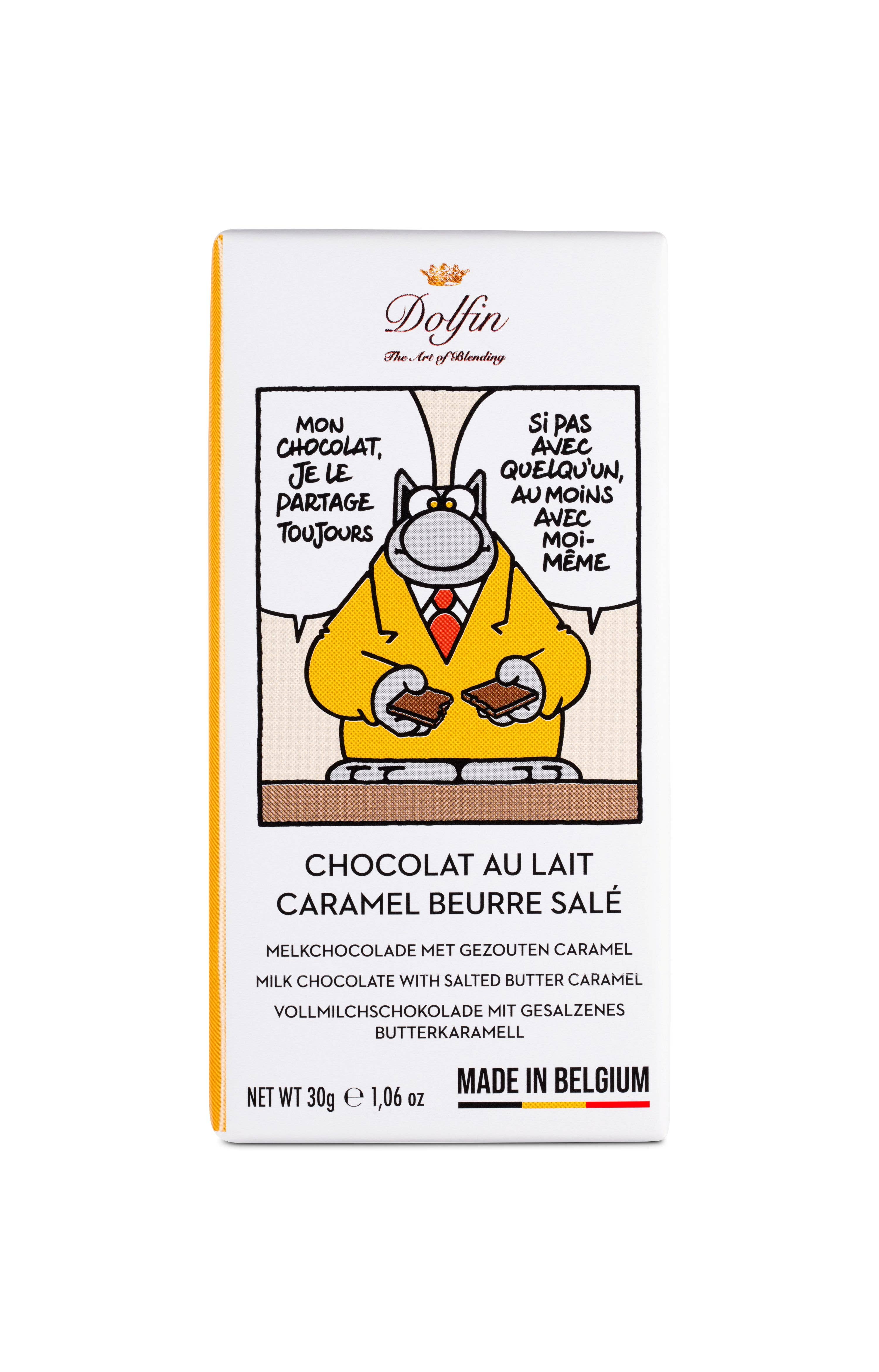 Dolfin - Wholesale Chocolate Bar - 30g Tablet LE CHAT - Salted Butter Caramel Milk0
